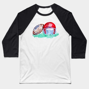 Football and helmet Baseball T-Shirt